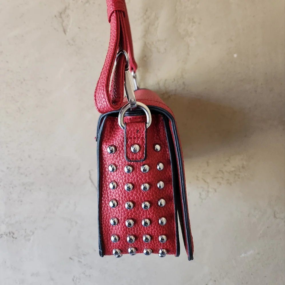 Marc New York Red Studded Crossbody Bag - Picture 7 of 17